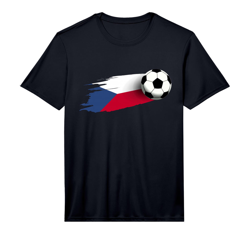 Mens Czech Republic Flag Czech Soccer T-Shirt - Novelty Apparel Unisex