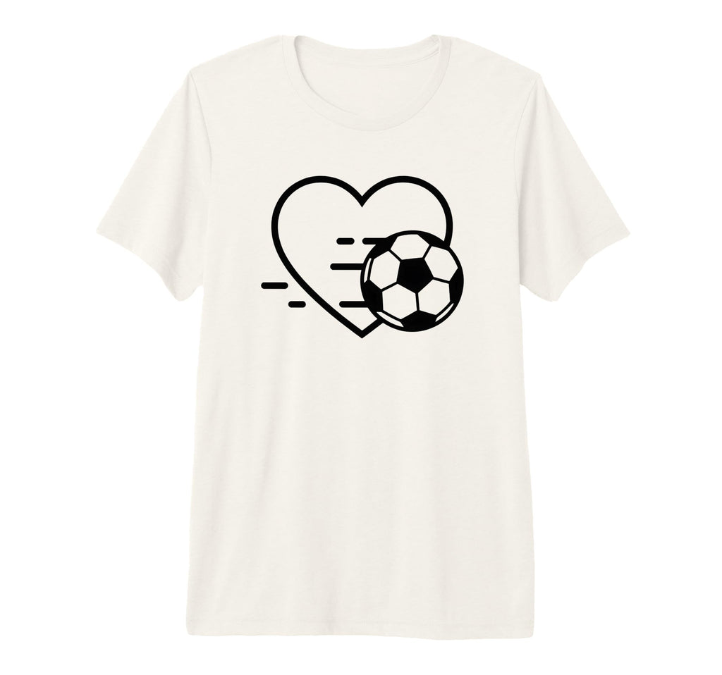 Soccer Love Heart Fans And Players Tri T-Shirt - Trendy Graphic Men Women