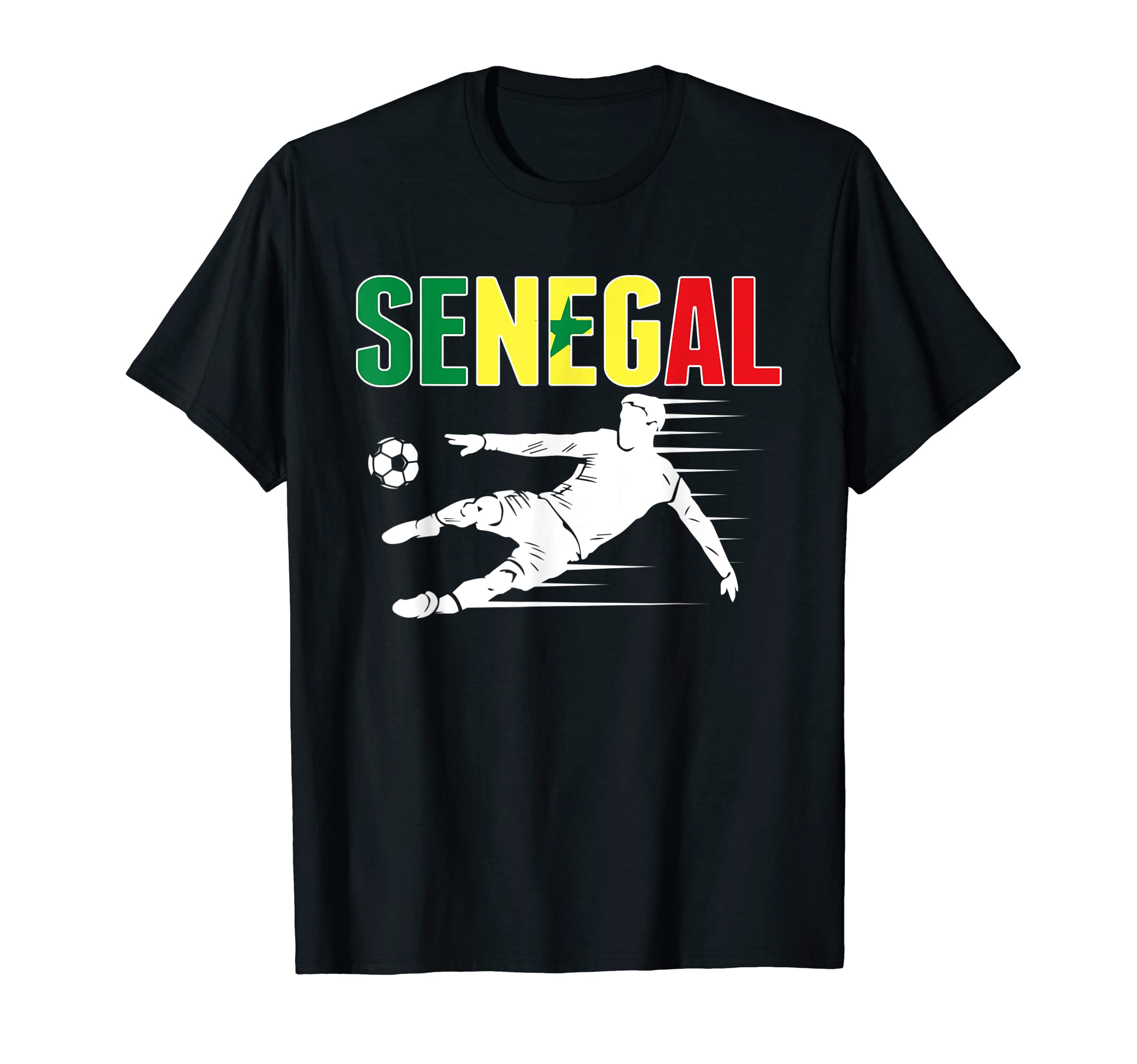 Senegal Soccer Fans Jersey Senegalese T-Shirt - Graphic Print Unisex