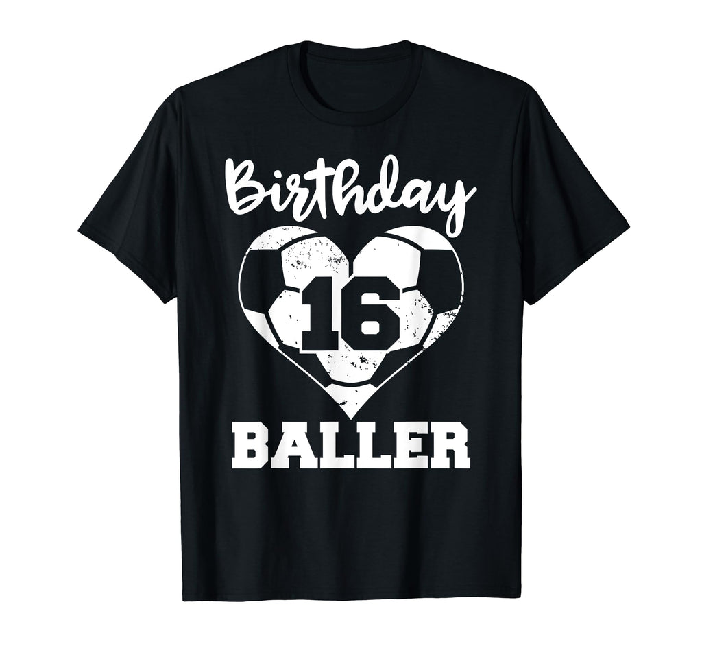 16Th Birthday Baller Funny 16 Year T-Shirt - Minimalist Print for Adults