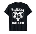 16Th Birthday Baller Funny 16 Year T-Shirt - Minimalist Print for Adults