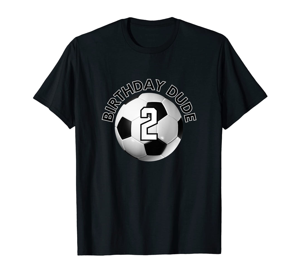 2 Year Old 2Nd Birthday Dude Soccer Bday T-Shirt - Minimalist Print Unisex