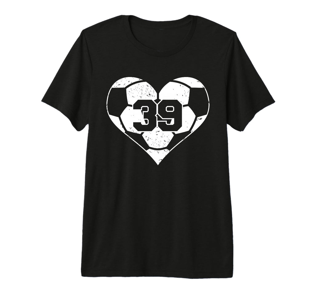 Soccer Number 39 Jersey Funny Soccer T-Shirt - Unique Graphic Men Women
