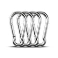 Large Carabiner Clip Hooks, 4pcs 5.5 inch Carabiners Heavy Duty, 304 Stainless Steel Spring Snap Hook Fits Camping Hanging Hiking Weight Lifting, Metal Clips for Rope or Chain