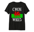 Wales Cymru Flag Love Soccer T-Shirt - Casual Everyday Wear Unisex