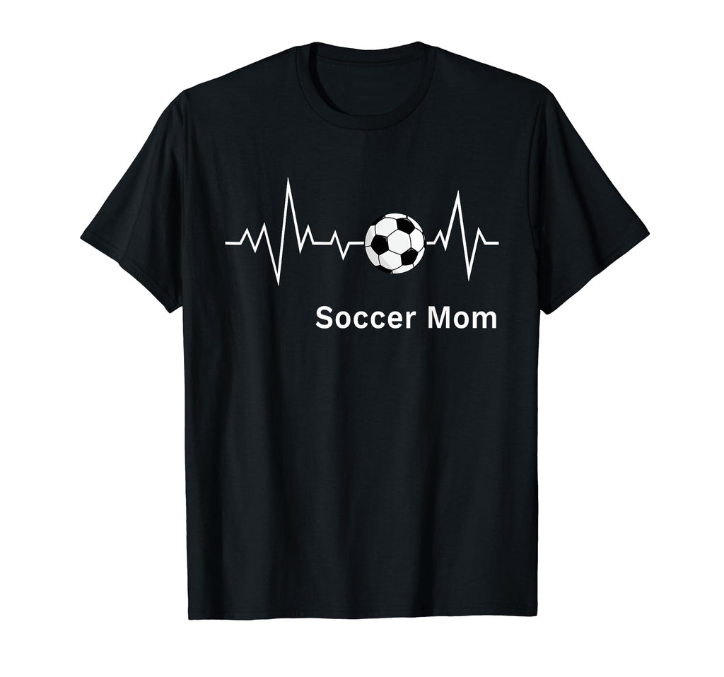 Soccer Mamas Soccer Mom Heartbeat T-Shirt - Casual Everyday Wear for Adults