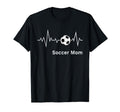 Soccer Mamas Soccer Mom Heartbeat T-Shirt - Casual Everyday Wear for Adults