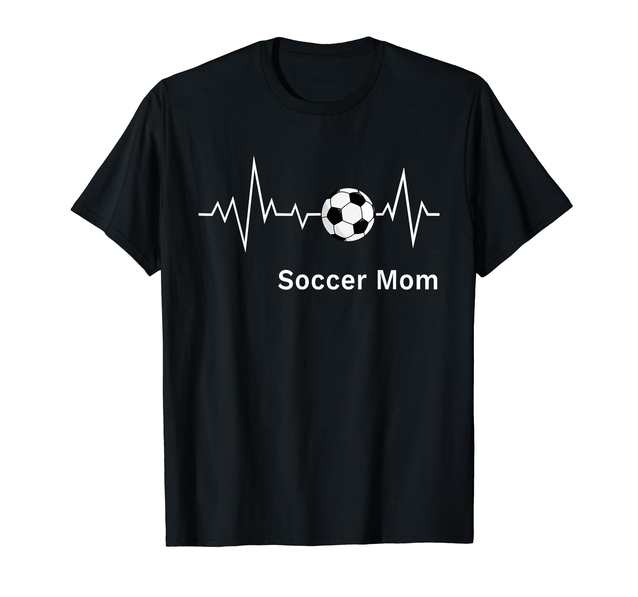 Soccer Mamas Soccer Mom Heartbeat T-Shirt - Casual Everyday Wear for Adults