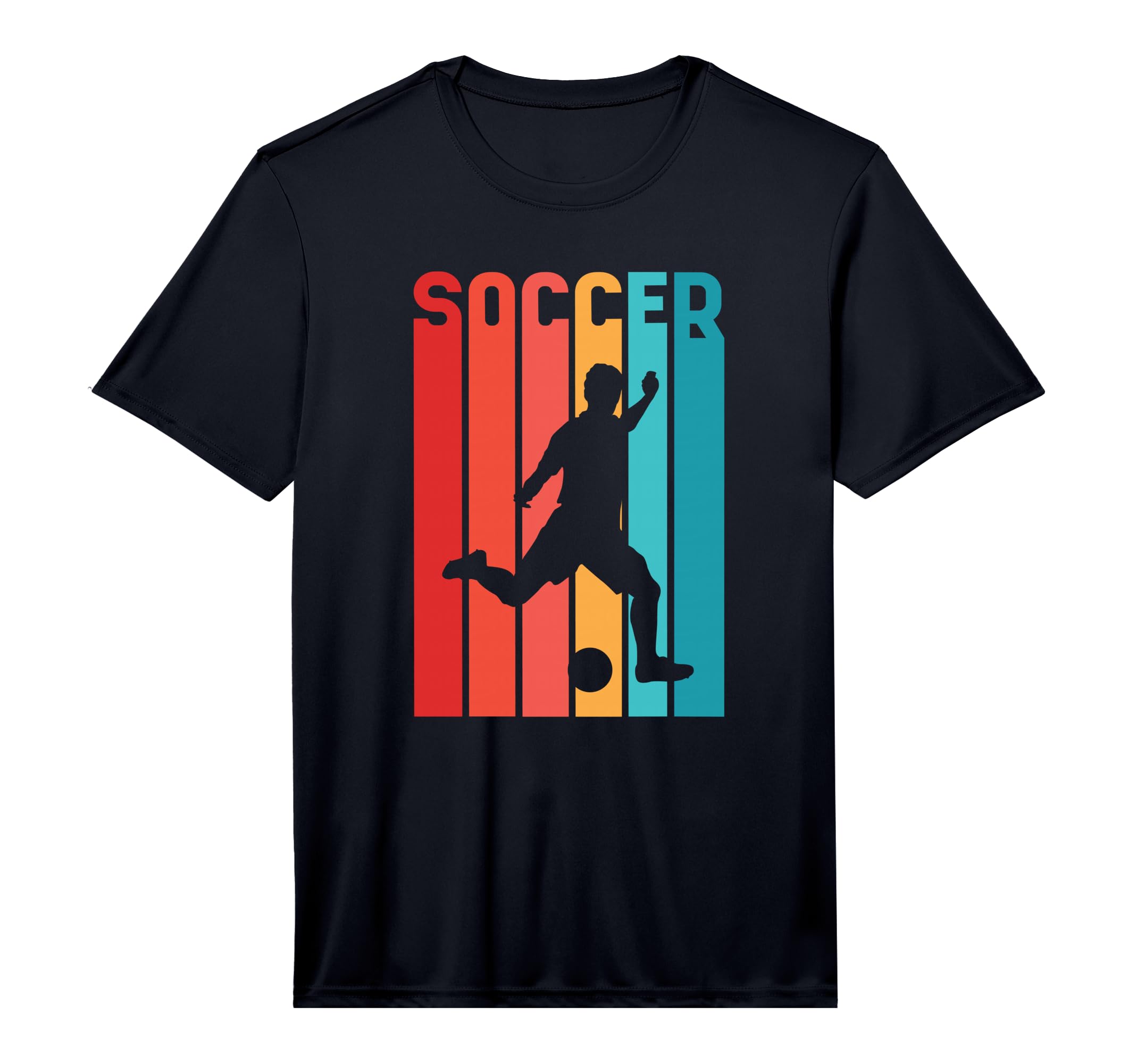 Colourful Soccer Player Performance T-Shirt - Aesthetic Graphic Unisex