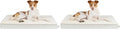 Best Pet Supplies Cute Dog Crate Mat Flat Bed with Waterproof Exterior, Thick Orthopedic Egg Foam Mattress, and Soft Sherpa Fleece Cover for Small, Medium, and Large Breeds - Beige, 30X20X3
