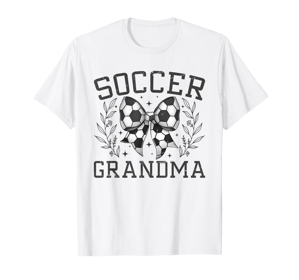 Coquette Bow Soccer Grandma Game Day T-Shirt - Minimalist Print Men Women