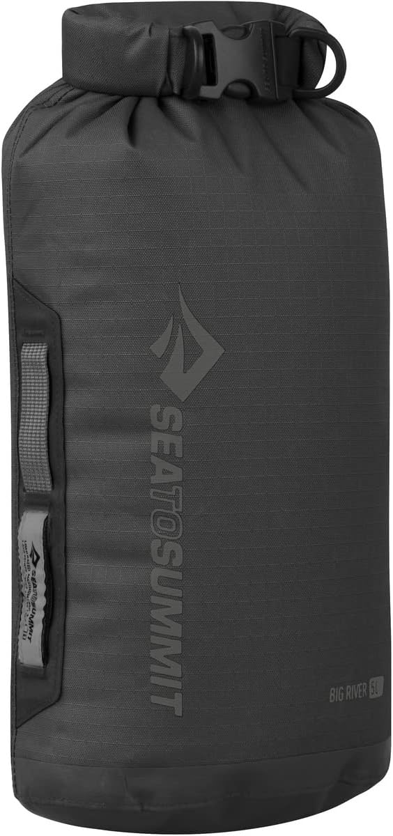 Sea to Summit Big River Dry Bag, Heavy-Duty Dry Storage, 8 Liter, Jet Black