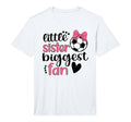 Little Sister Biggest Fan Soccer T-Shirt - Novelty Apparel for Adults