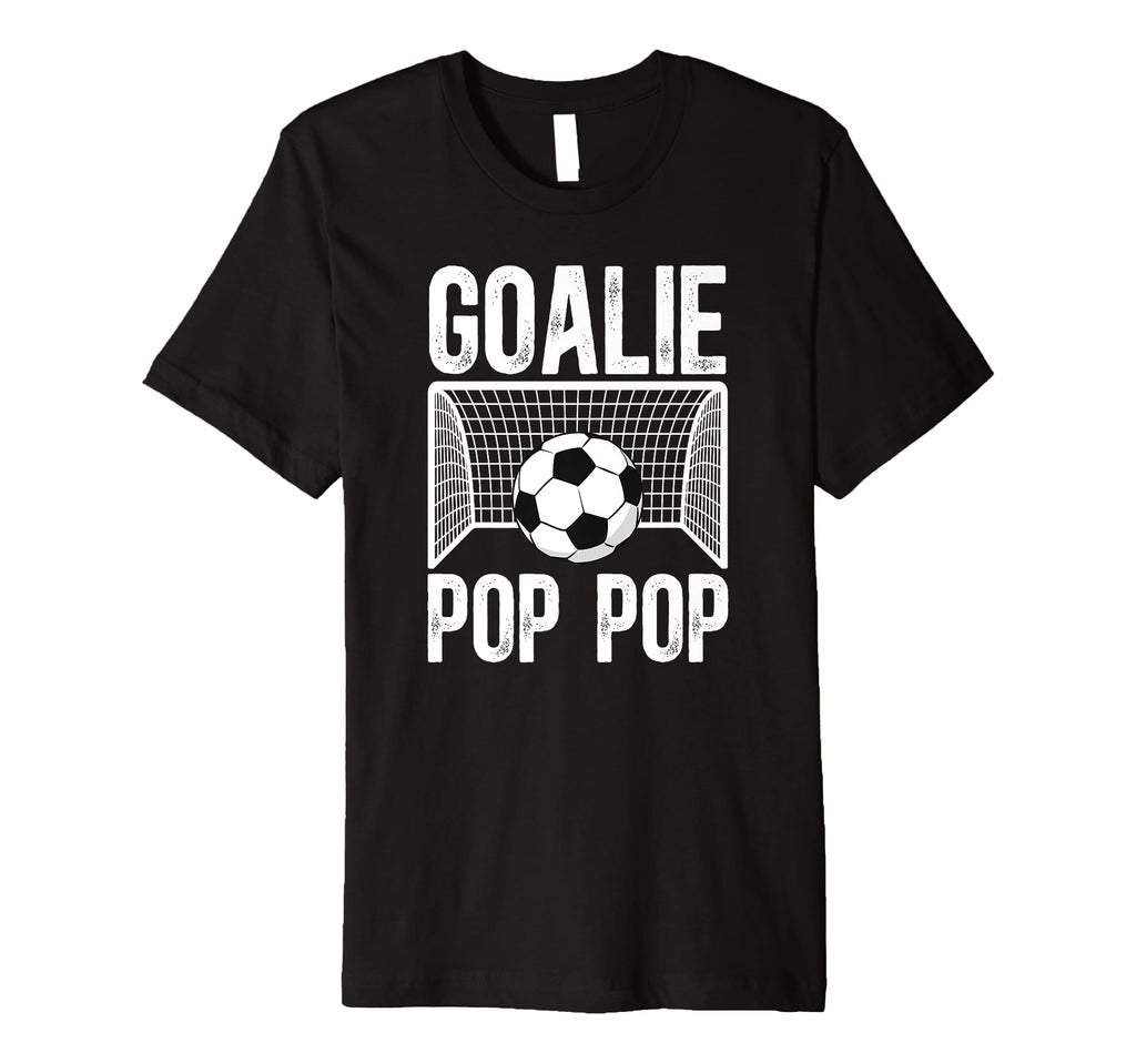 Mens Soccer Goalie Pop Pop Soccer T-Shirt - Minimalist Print for Adults