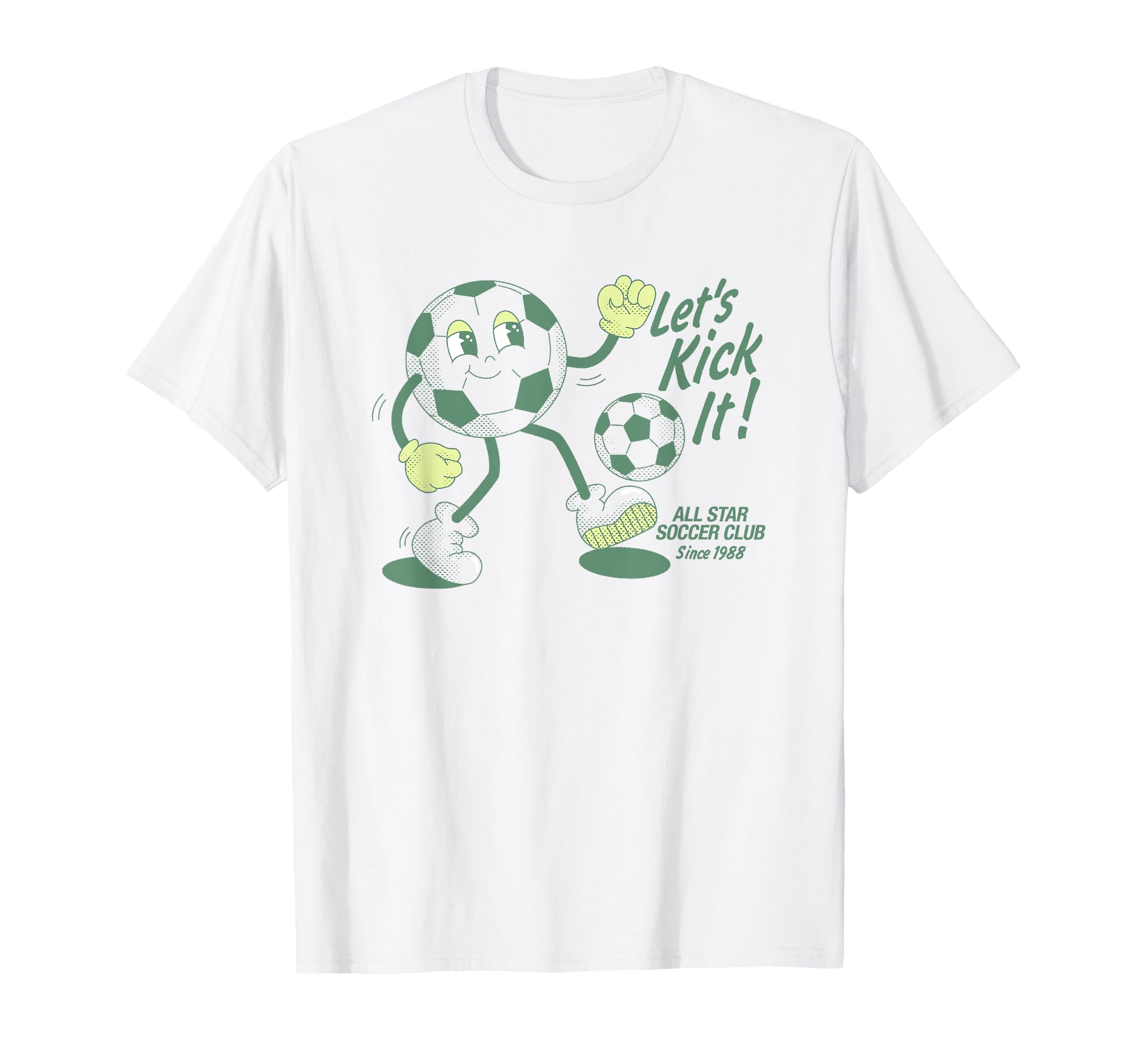 Trendy Lets Kick It All Star Soccer T-Shirt - Unique Graphic Men Women