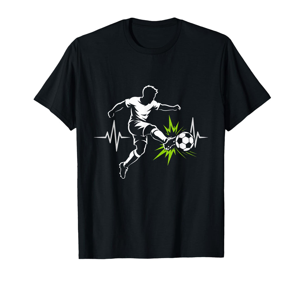 Energetic Soccer Player Heartbeat Pulse T-Shirt - Aesthetic Graphic Unisex