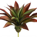 JUSTOYOU Large Artificial Succulents Aloe Plants Real Touch Fake Flowers Unpotted for Home Wedding Festival Arrangement (1, Green-Red)