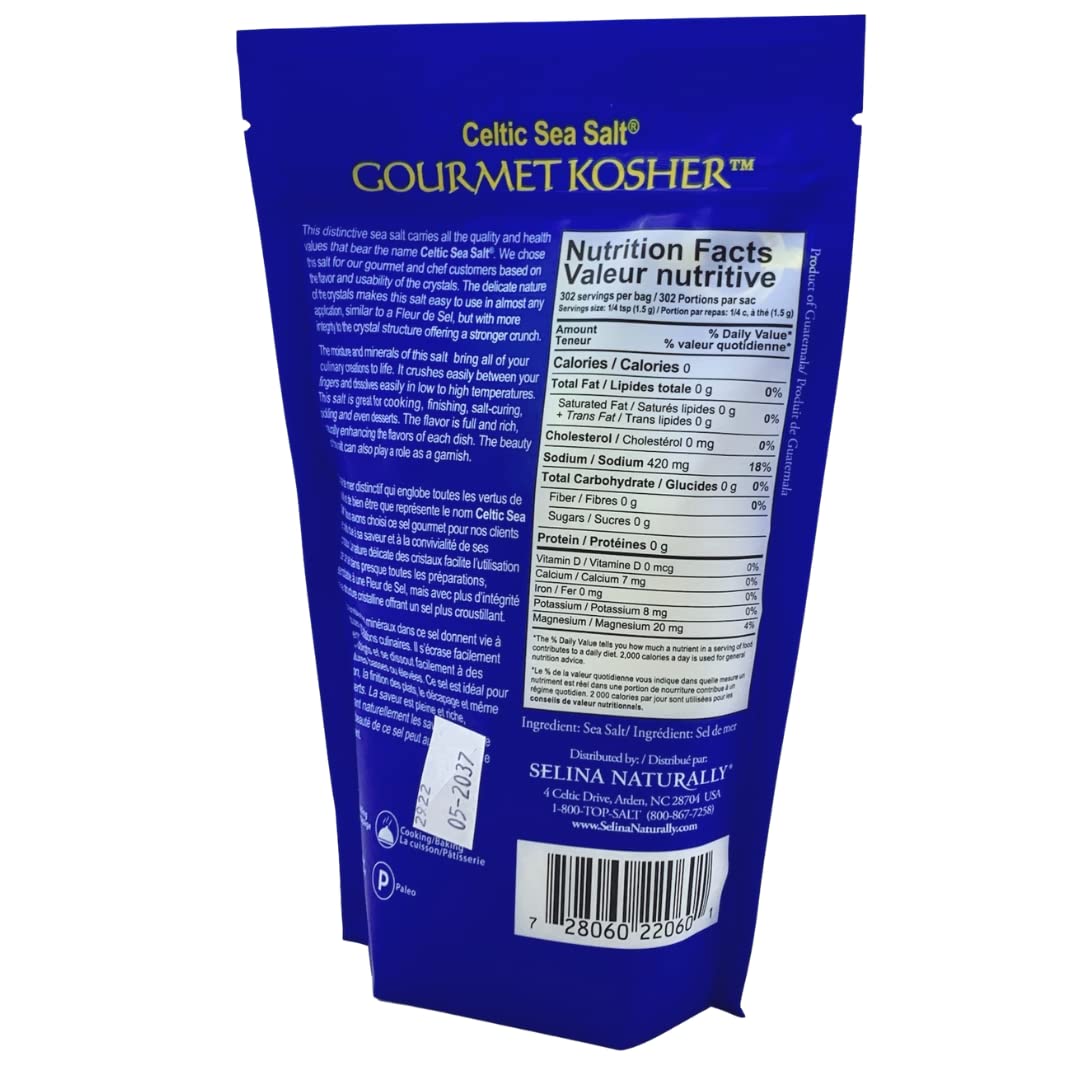 Bulk Pack of 6, Celtic Sea Salt Gourmet Kosher Salt 1 Lb