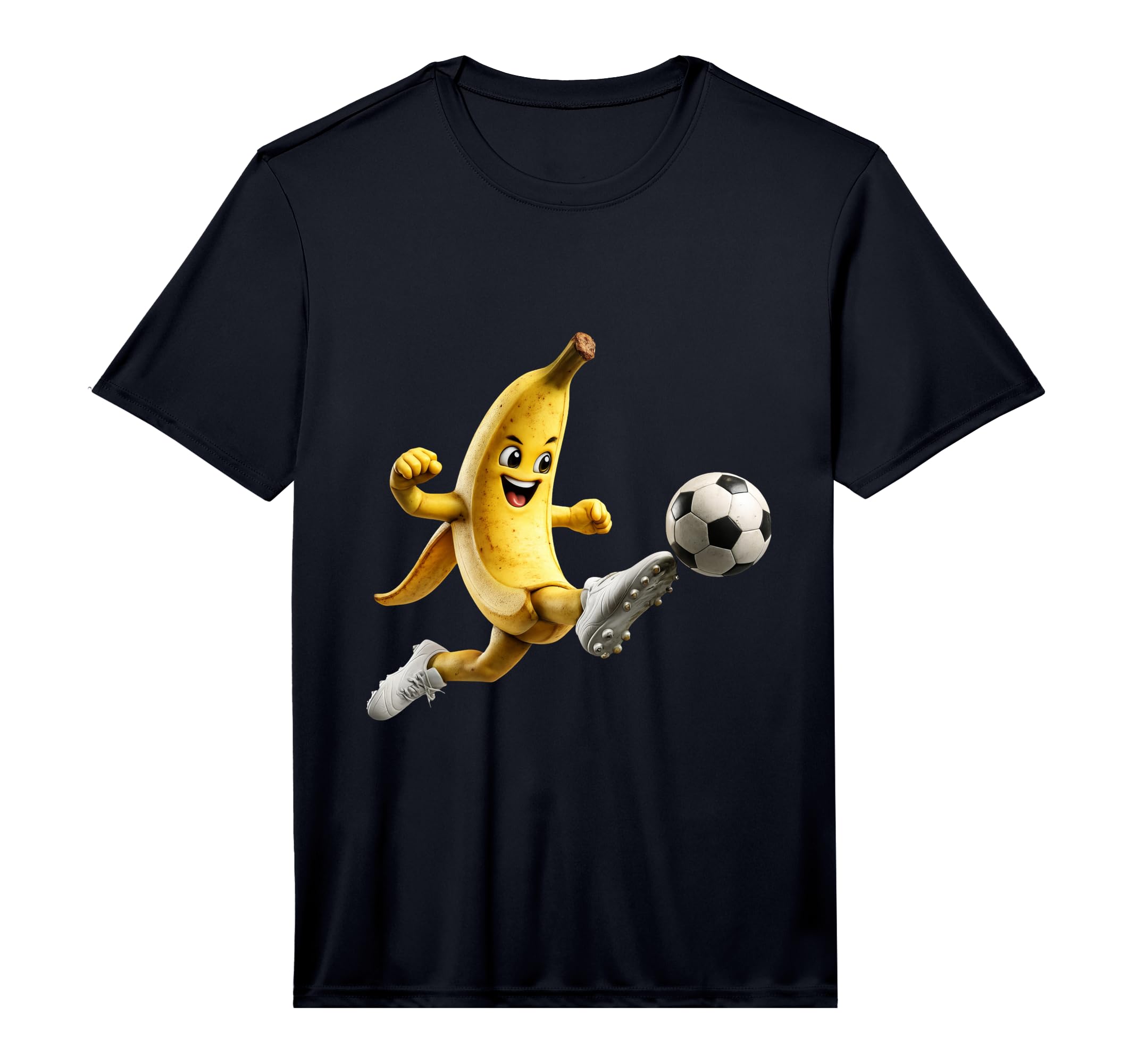 Mens Banana Soccer Performance T-Shirt - Trendy Graphic for Adults