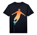 Silhouette Soccer Player T-Shirt - Casual Everyday Wear Men Women