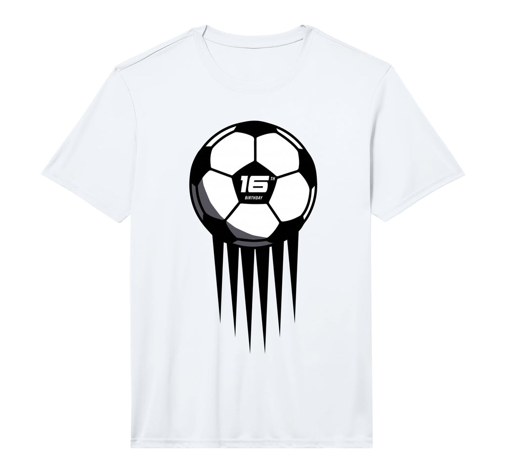 16Th Birthday Soccer 16 Years Old T-Shirt - Aesthetic Graphic Unisex
