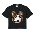 Soccer Coquette Bow Leopard Sweatshirt - Streetwear Style Men Women
