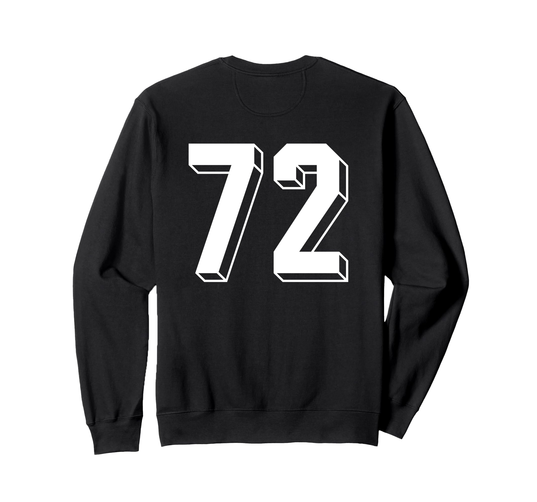 Number 72 Backside 80S 90S Team Sweatshirt - Streetwear Style Men Women