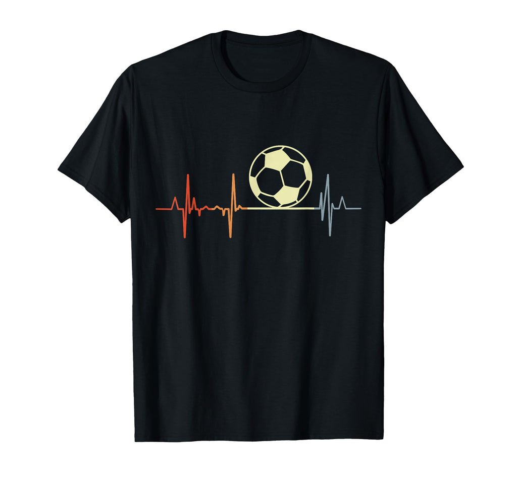 Soccer Pulse Line Soccer Player T-Shirt - Minimalist Print Men Women