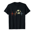 Soccer Pulse Line Soccer Player T-Shirt - Minimalist Print Men Women