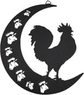 Rooster Metal Wall Art Outdoor Decor-12 Farmhouse Wall Decor Animal Cock Wall Hanging Decor Silhouette Wall Art for Farmhouse Kitchen Home Garden Wall Decoration
