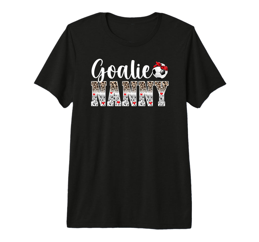 Soccer Goalie Nanny Leopard Soccer T-Shirt - Trendy Graphic for Adults