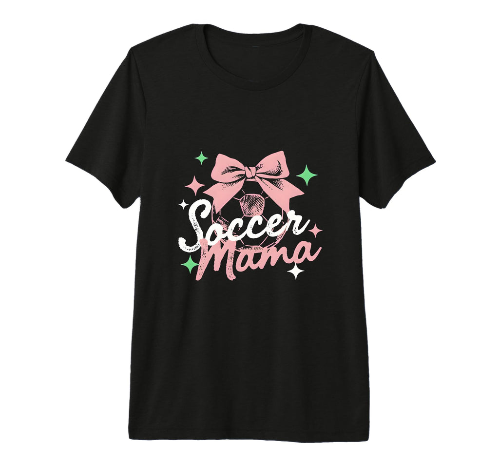 Soccer Mama Coquette Bow Sideline Soccer T-Shirt - Streetwear Style Unisex