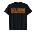 South Carolina Soccer Orange Text T-Shirt - Casual Everyday Wear Unisex