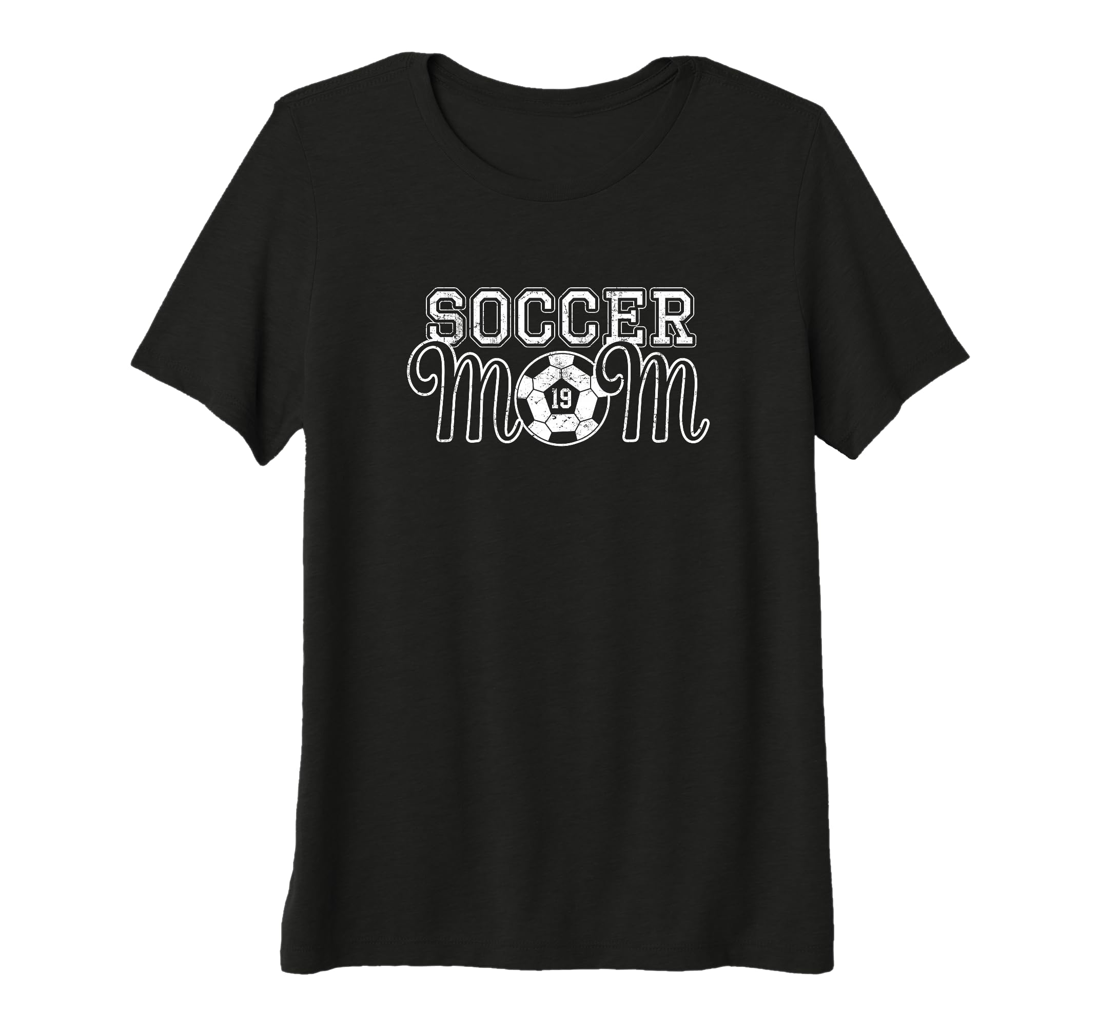 Womens Number 19 Soccer Mom T-Shirt - Casual Everyday Wear for Adults
