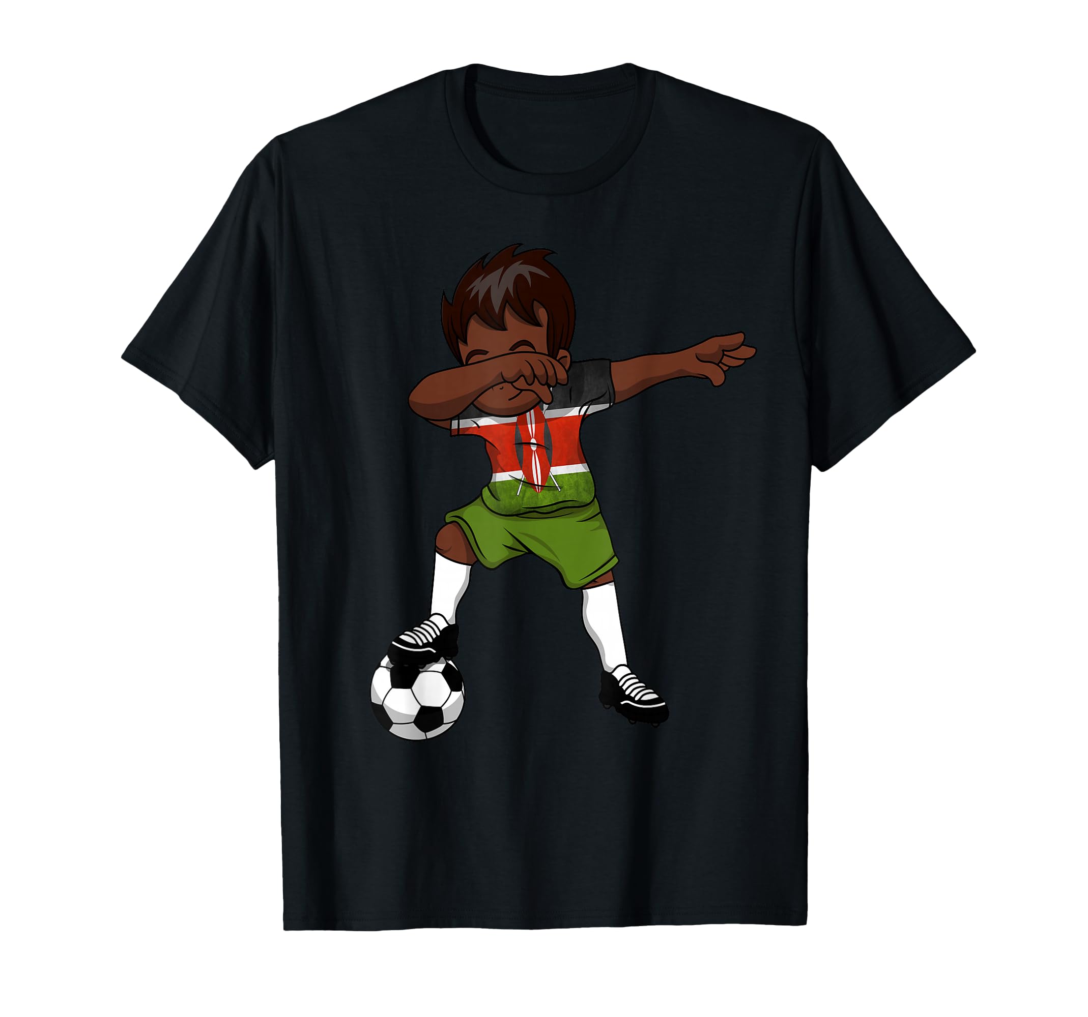Dabbing Soccer Kenya Kenyan Nairobi T-Shirt - Unique Graphic for Adults