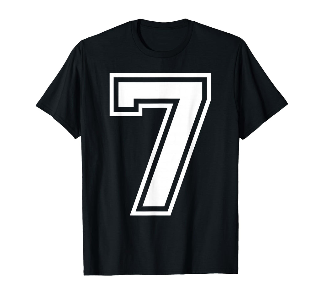 Number Sport 7 Varsity College Team 7Th T-Shirt - Unique Graphic Men Women