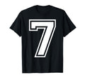 Number Sport 7 Varsity College Team 7Th T-Shirt - Unique Graphic Men Women