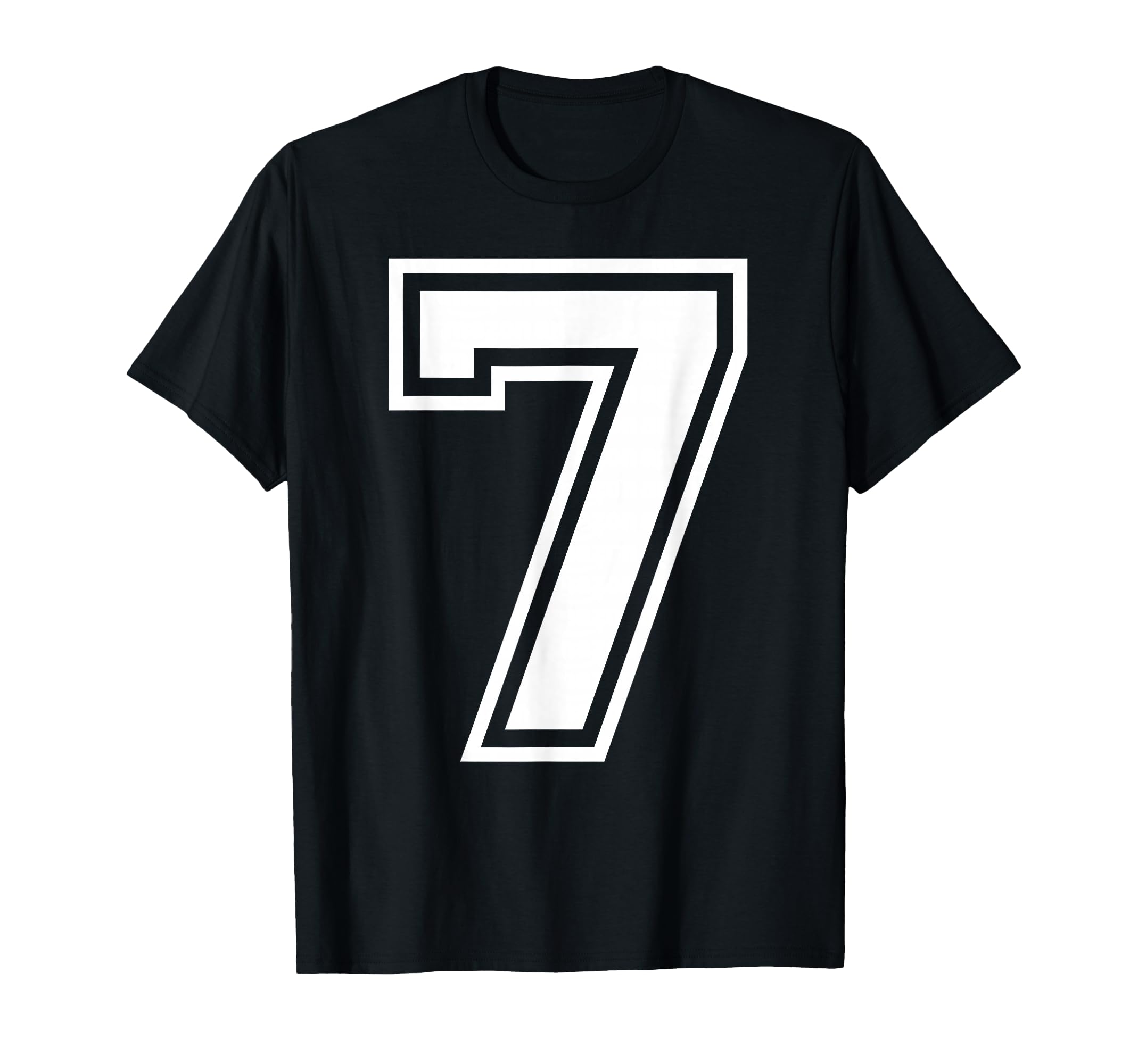 Number Sport 7 Varsity College Team 7Th T-Shirt - Unique Graphic Men Women