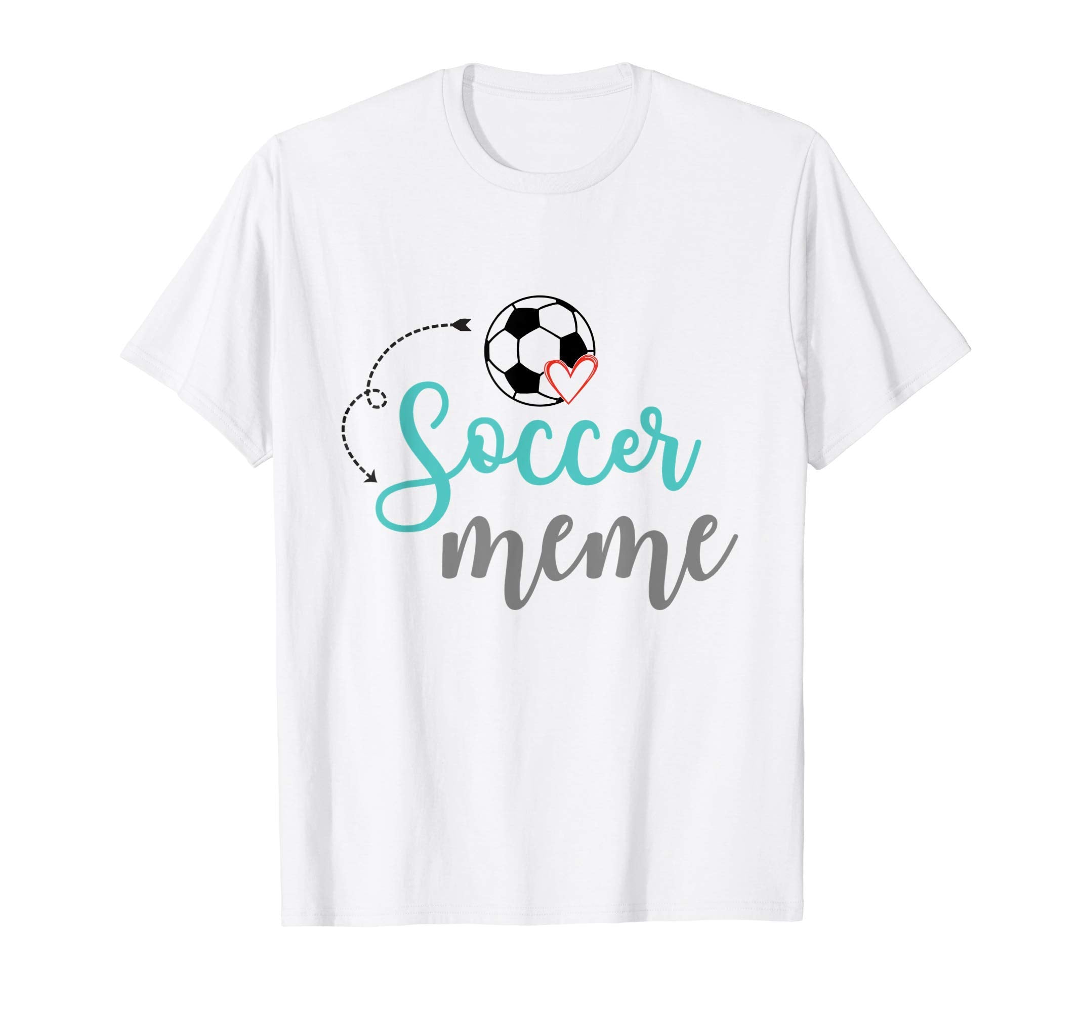 Soccer Meme Soccer Ball Heart T-Shirt - Custom Art Print Unisex