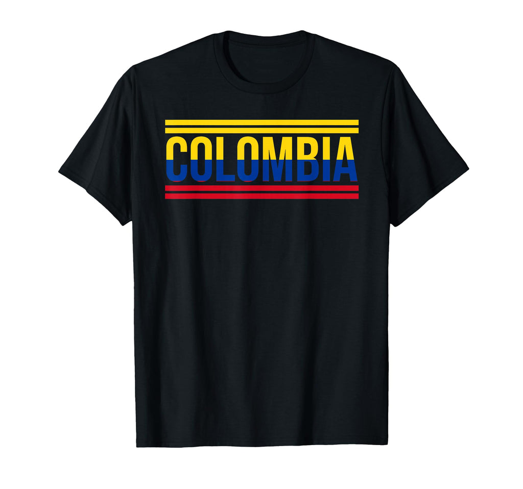 Colombia Colombian Flag Sport Soccer T-Shirt - Graphic Print for Adults