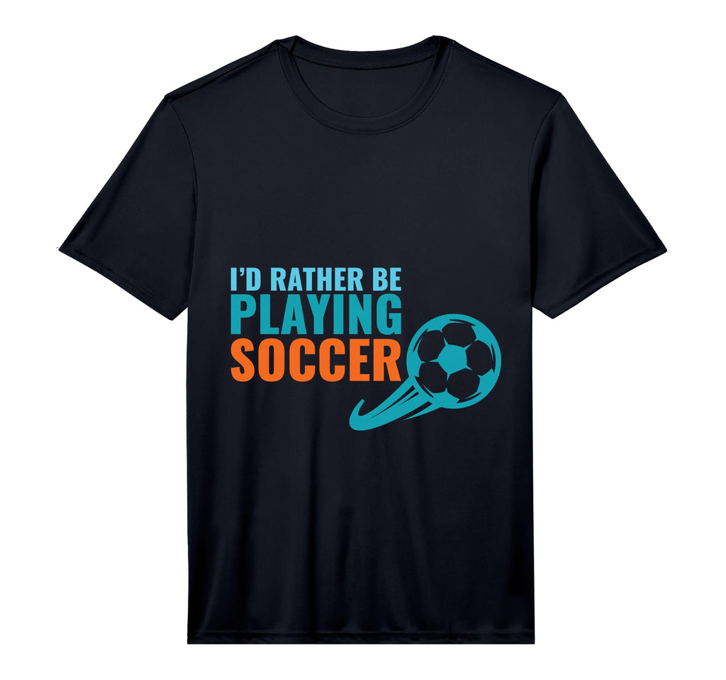 Soccer Gift Id Rather Be Playing Soccer T-Shirt - Custom Art Print Unisex