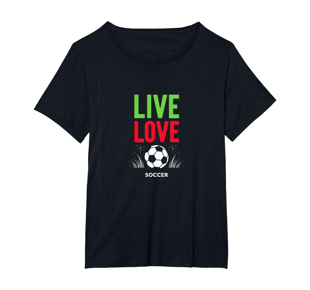 Live Love Soccer Inspiring T-Shirt - Casual Everyday Wear for Adults