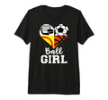 Ball Heart Soccer Softball Basketball T-Shirt - Graphic Print Unisex