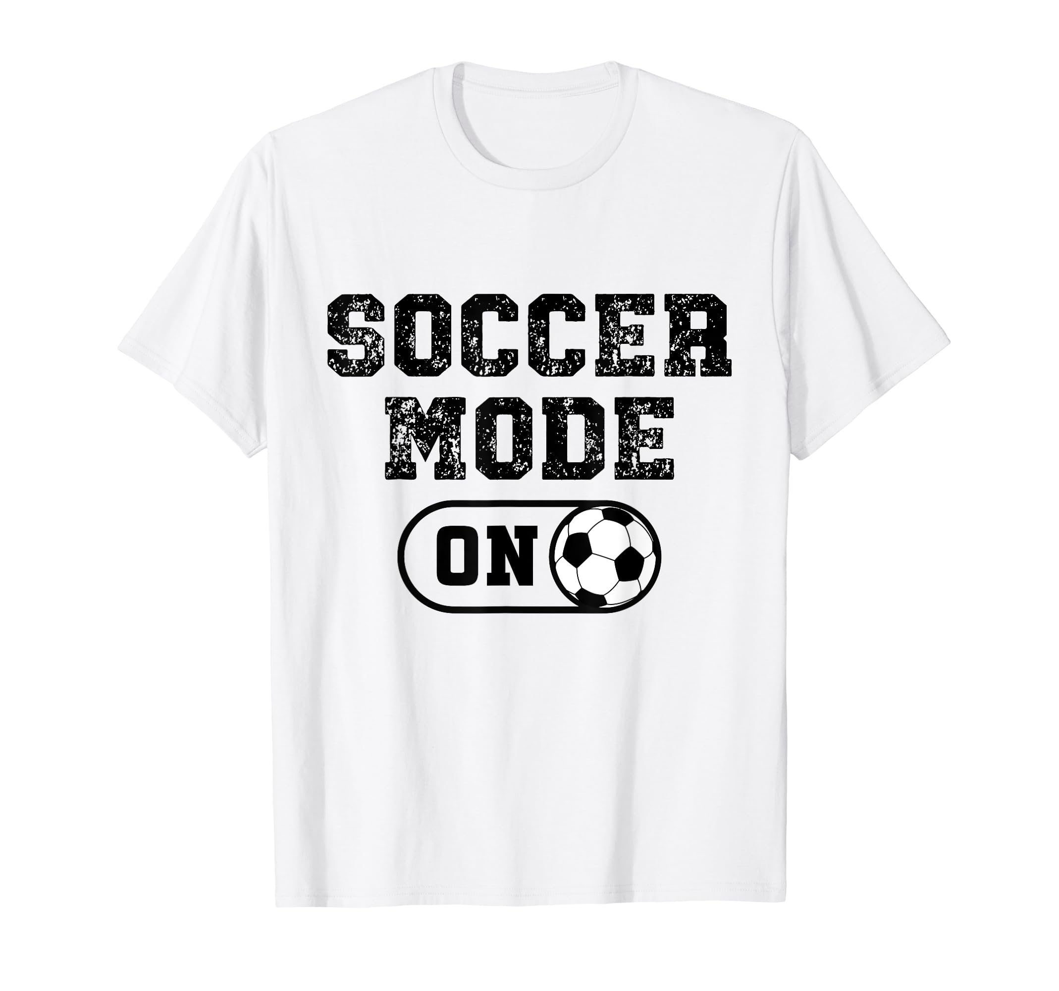 Soccer Mode Distressed Football T-Shirt - Fun Novelty Design for Adults