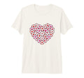 Heart Shaped Soccer Ball Pattern Tri T-Shirt - Fun Novelty Design Unisex