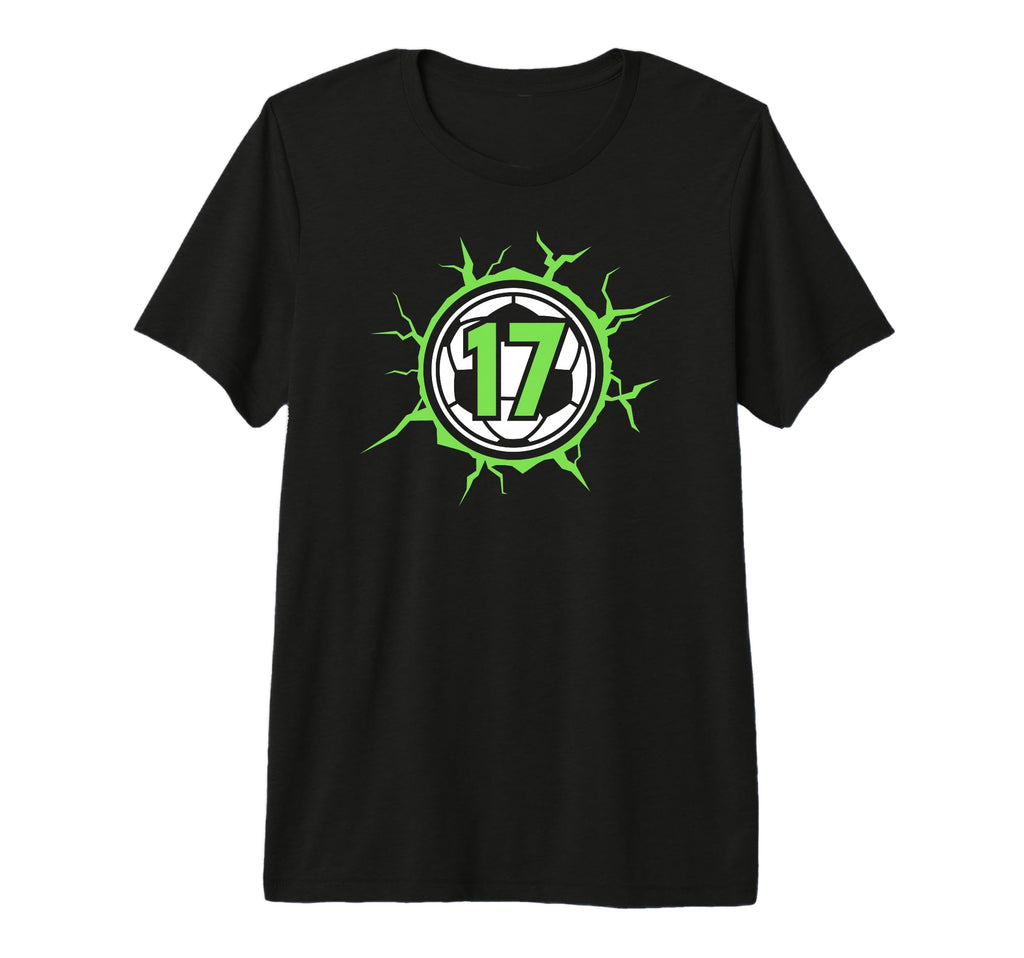 Soccer 17Th Birthday 17 Year Old T-Shirt - Custom Art Print for Adults