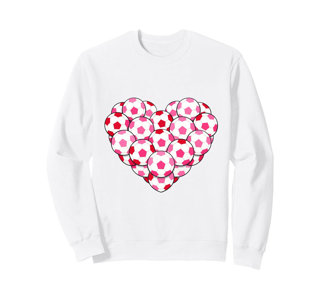 Heart Shaped Soccer Ball Artwork Sweatshirt - Trendy Graphic for Adults