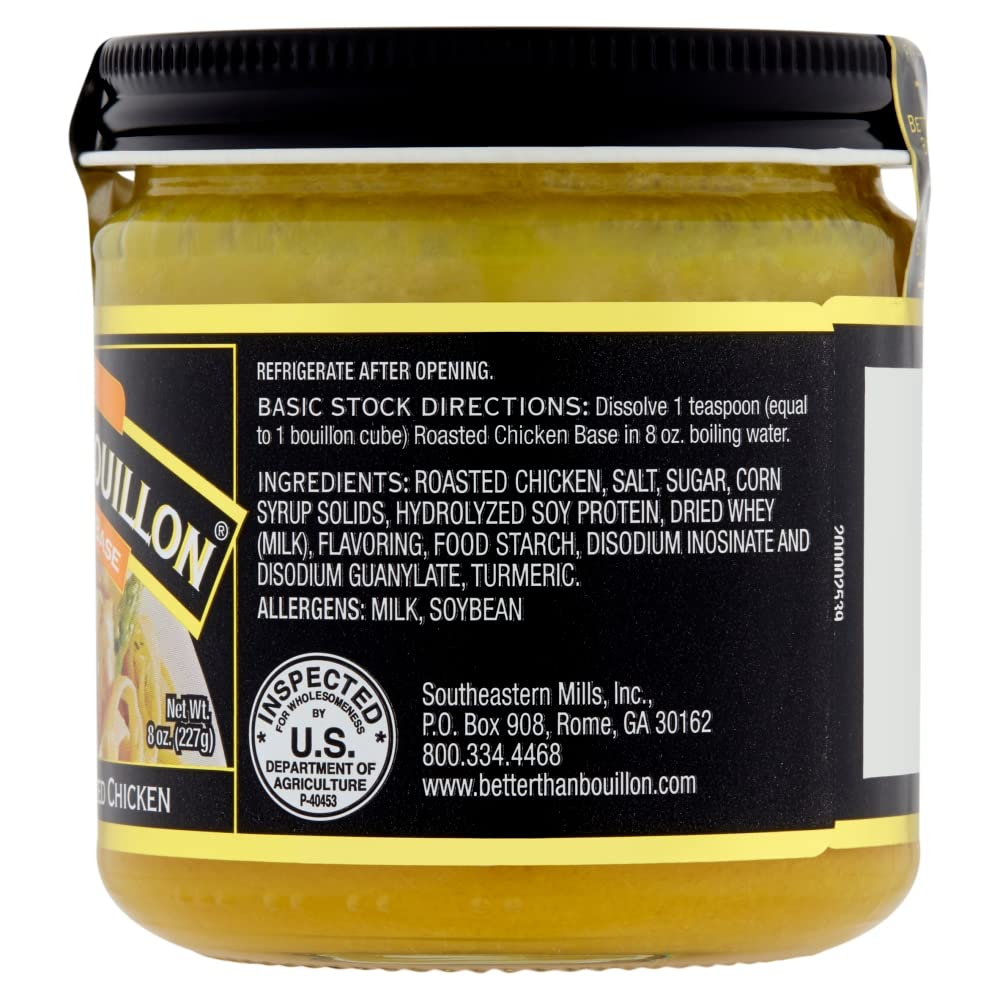 Better Than Bouillon Organic Chicken Base (8 oz, Pack of 6) | Rich, Flavorful Broth Concentrate