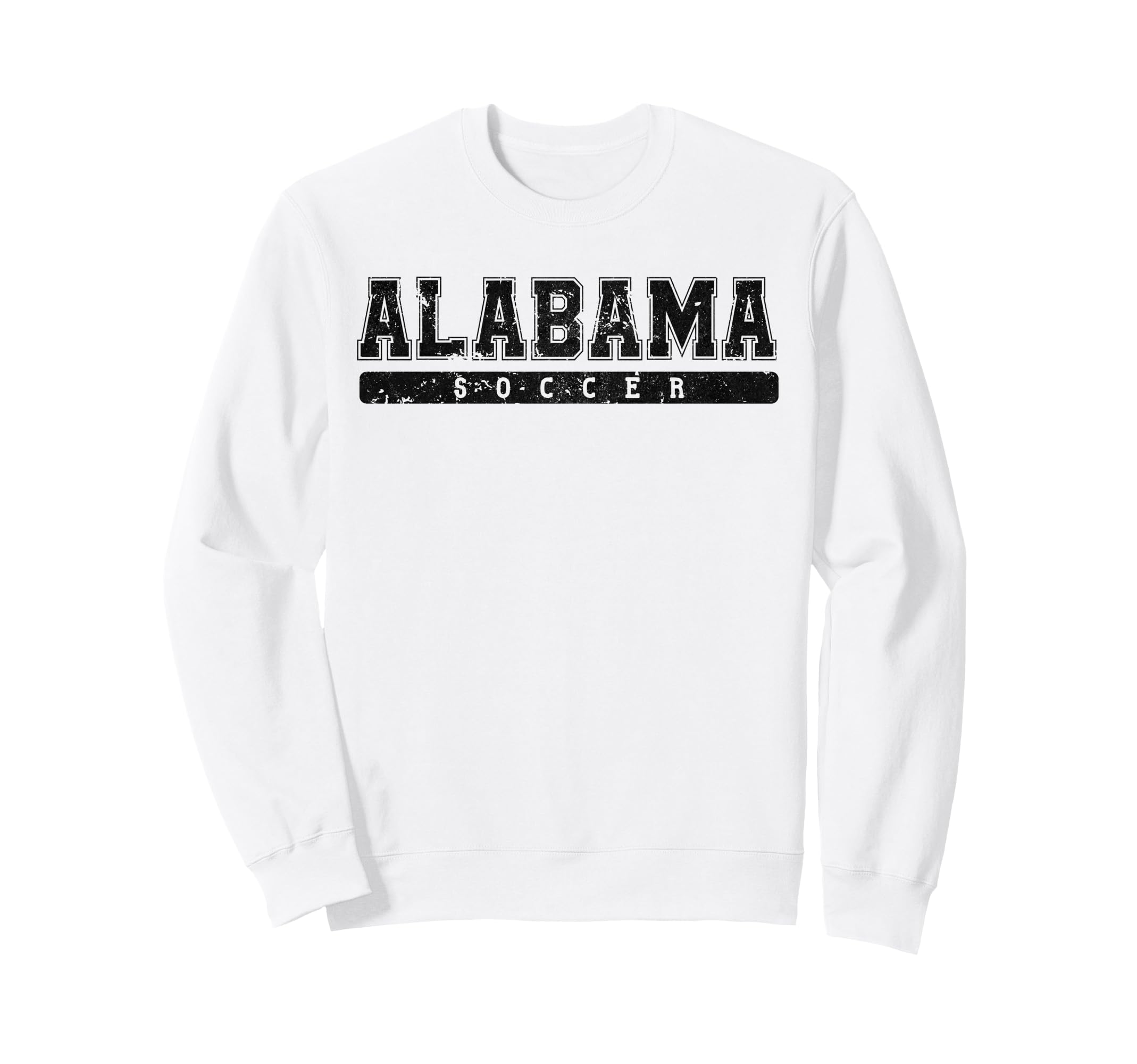 Alabama Soccer Black Text Sweatshirt - Custom Art Print Unisex