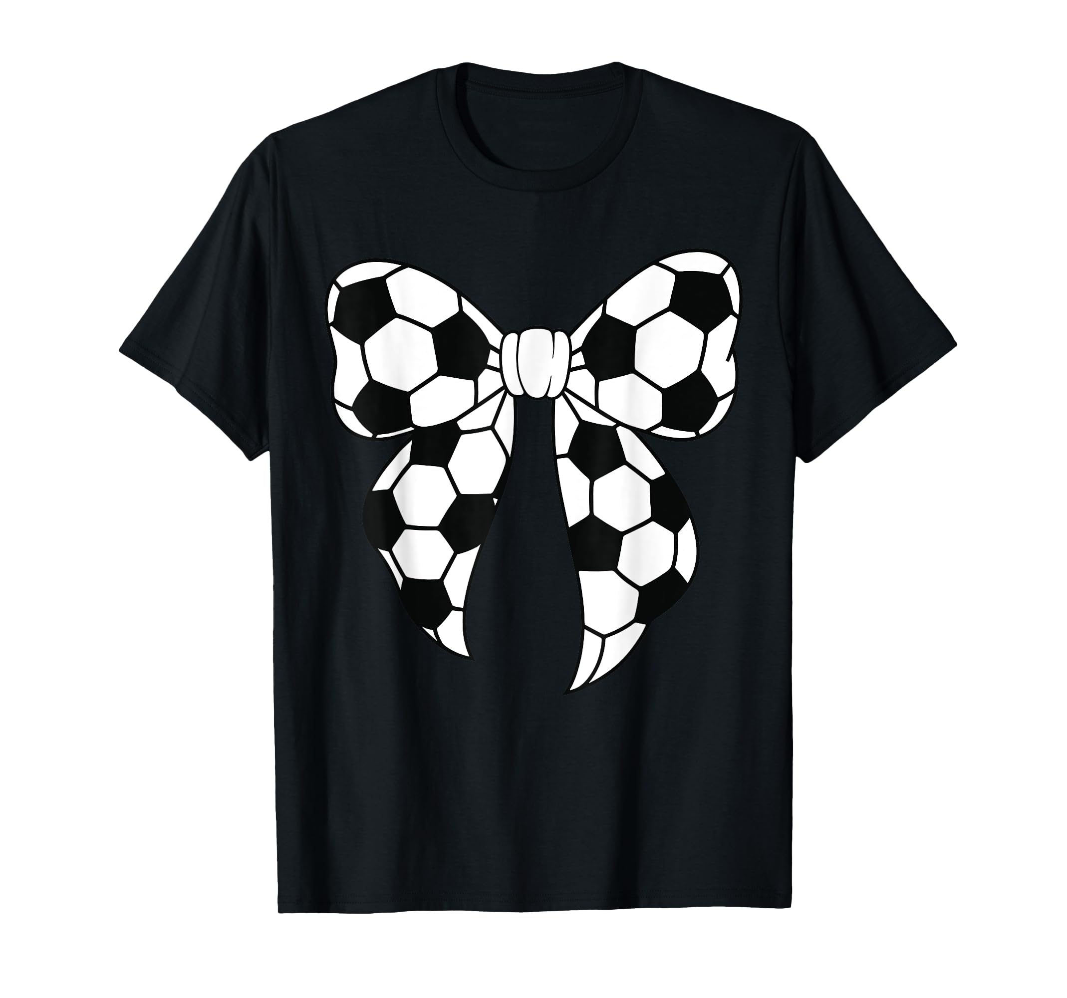 Womens Soccer Bow Soccer Player Coquette T-Shirt - Graphic Print Men Women